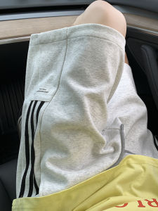 Cleanfit ขายาวชาย 5 กระโปรงสั้นลำลอง ผ้าฝ้ายผสมโพลีเอสเตอร์ ระบายอากาศได้ดี ทรงหลวม ทรงลำลอง ทรงลำลอง ทรงลำลอง