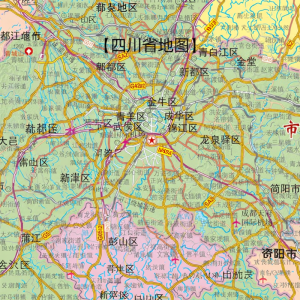 Custom Fabric Printed Map Sichuan Decorative Hanging Picture