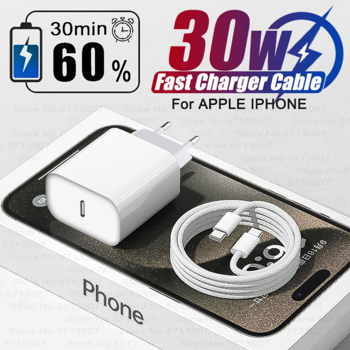 PD 30W Fast Charger For Apple iPhone 14 11 12 13 15 16 Pro Max