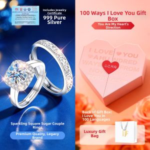 East Beauty | High Purity Silver Moissanite Engagement Ring
