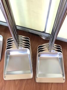 Thickened Stainless Steel Outdoor Broom Scavenger Household Cleaning Tool Single Piece Floor Sweeping Garbage Rake Trash Can