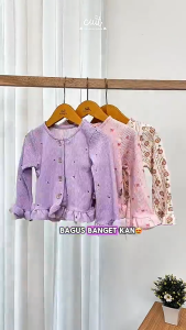 CUIT Hazel Cardigan Rib Motif Kardigan Bayi Anak Perempuan 1 - 6 Tahun - Cardigan Anak Perempuan Lucu