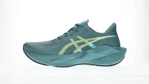 ASICS Men NOVABLAST 6 Running Shoes in Foggy Teal/Illuminate Yellow