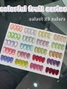 1-24pcs WS Spring Summer Ice Transparent Pink Green Blue Cats Eye Gel Nail Polish Hot Selling Whitening Nail Art Nail Supplies