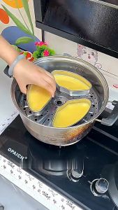 SK-C1234 Wadah Kukus Makanan Steamer Kukusan Stainless Scalloped Anti Karat Food Grade Mangkok Steam