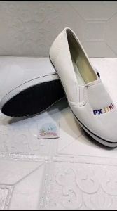 Sepatu PX Style 018: Sepatu Capung Slip On Kanvas Putih