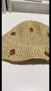 หมวกฟางฤดูร้อนแบบสบายๆสําหรับผู้หญิงหมวกป้องกันแสงแดดแบบพับได้37