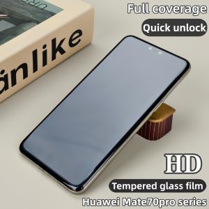 Huawei Mate 70 Pro / Mate 60 Pro / 70 RS Full Glue Tempered Glass Screen Protector 3D Hot-Bending Curved Glass • Full Screen Coverage HD Clear Display Anti-Fingerprint Shockproof Protection