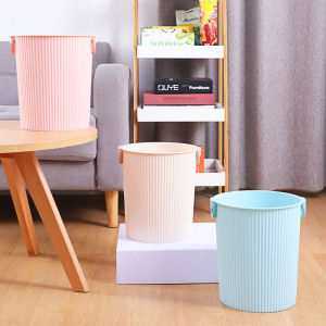 Thùng Rác Giấy Hình Tròn Dày Sáng Tạo Phong Cách Bắc Âu Đơn Giản Cho Nhà Bếp Phòng Tắm Phòng Ngủ Không Có Nắp Thùng Rác Giấy