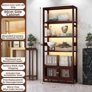 FANTANYIPIN | Multifunction Bamboo Display Storage Cabinet
