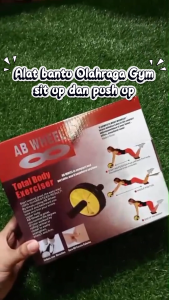 (Bisa Cod) Ab Wheel Ab Roller Abs Roller Double Wheel Abdominal Exercise Alat Gym Fitness