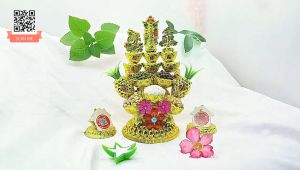 Tháp Tỏi Ông Địa Thần Tài Đậu Ngũ Sắc - Tỏi Cát Tường