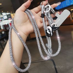 Versatile Detachable Beaded Mobile Phone Lanyard Crossbody Bag Pendant Small Fragrance Style Woven Creative New Design for Women