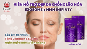 VIÊN HỖ TRỢ ĐẸP DA CHỐNG LÃO HÓA EXOSOME + NMN INIFINTY (TÚI 40 VIÊN)