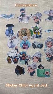 Sticker Valorant - Hình dán Agent Jett (set 21 hình)