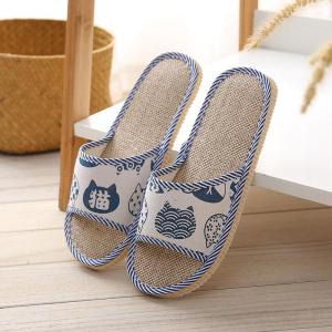 QIZHOU | Spring and Summer Quiet Soft Bottom Ramie Slipper