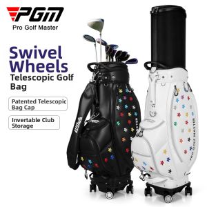 PGM GOLF | Airline Traveler Sparkle 4-Wheel Extendable Rainproof Golf Bag for Women
