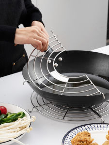 Onlycook Stainless Steel Fried Oil Draining Rack Drip Rack Oil Filter Rack Handy Gadget For Home Kitchen Pot Side Rack Deep-Fried Pot