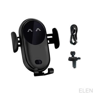 Giá đỡ kẹp điện thoại sạc nhanh Qi không dây 15W cho xe hơi Giá đỡ kiêm sạc nhanh cảm biến