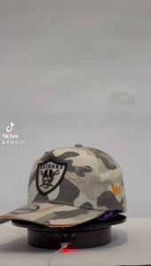 Topi Baseball Distro Cap Raiders Camo White Premium Full Tag NE (Freebox) Topi Pria Dan Wanita 2024