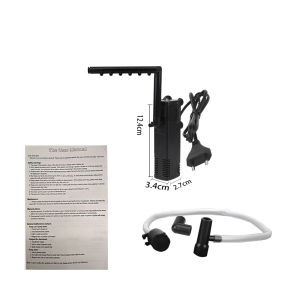 Low Level Water Submersible Water Filter Pump Aquarium Fish Tank Oxygen Increasing Pump EU Plug Turtle Tank Filter