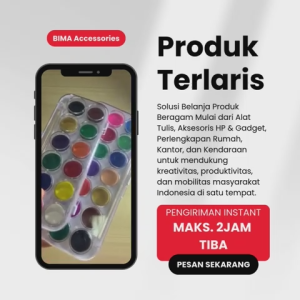 DELI Cat Air Lukis Padat Anak Set Lengkap + Kuas + Tempat 8 12 21 Warna Watercolor Painting EC20