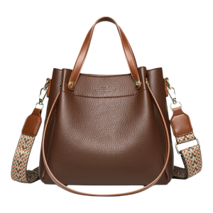 Kangaroo Genuine Leather Womens Crossbody Bucket Bag Handbag Shoulder Bag Large Capacity Soft Leather Casual Tote Bag