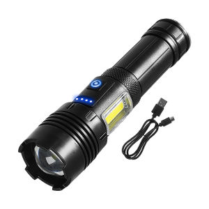 2026 New Portable LED Flashlight 7 Modes Rechargeable Torch With COB Light 10000LM Super Bright Handheld Lantern For Camping