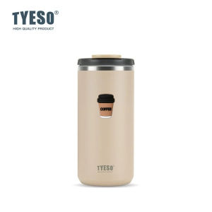 TYESO | Tyeso 600ML Vacuum Flask Insulated Travel Tumbler Large Capacity Cup for Office Hot Cold Portable Thermoses with Coffee Stick