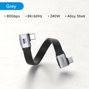 Hagibis USB C to USB C Cable Short 90 Degree Right Angle Type-C Fast Charging Cord L Shape for iPhone 17 Laptop Switch Samsung