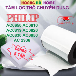 Màng lọc thô cho máy lọc không khí Philips AC0650 AC2936 AC0810 AC0819 AC0820 AC0830. Set 5 tấm màng lọc sơ cấp ngăn bụi