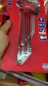 Bộ lục giác đầu bi kiểu chữ L loại dài 9 cái hệ inch Workpro WP22201