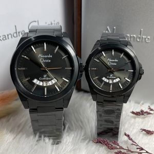 Jam Tangan Pria Dan Wanita Alexandre Christie AC 8676 AC8676 Original Garansi Resmi 1 Tahun - Stainless Steel