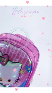 Comel Kids Hello Kitty School Bag Pencil Box Set and Water Bottle with Straw 500ML Set