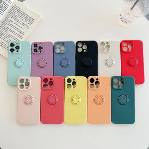 ELAXIS Xiaomi 13 12 12T 11T 11 Lite Redmi A2 A1 10 Note 12 11 11S 10 10S POCO X4 X3 M4 M3 F4 F3 GT Pro Plus 4G 5G Phone Case One-piece Ring Bracket Holder Soft Liquid Silicone Casing for 2023 New Design White Back Cover E7-1