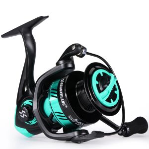 Sougayilang Fishing Reels 5.2:1 Gear Ratio 5BB Spinning Reel Max Drag 10Kg Carp Fishing reels with Aluminum Spool for Saltwater