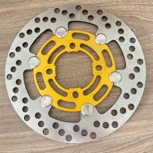 Đĩa Moto 3 Brcmbô size 220mm Nút inox siêu sáng màu vàng Gắn Cho Các Dòng Xe 4 lỗ thông dụng Ya - Honda - Suzuki - SYM