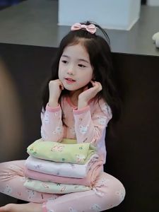 ชุดนอนเด็ก ชุดนอนที่สะดวกสบายและระบายอากาศสําหรับเด็กฤดูใบไม้ร่วง/ฤดูหนาวใหม่