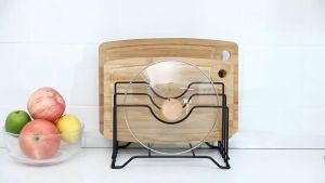 Rak Dapur Multifungsi - Rak Tutup Panci - Rak Dapur Besi Sekat - 1pcs