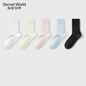 Secret World | Breathable Antibacterial Anti-odor Cotton Socks Mid-calf