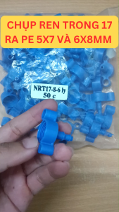 Bịch 50 cái Nối ren trong 17mm ra đuôi 6ly gắn các loại béc tưới có đuôi ren ngoài 17mm