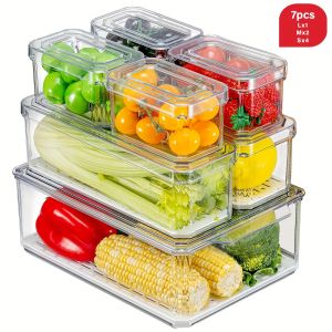 7/14 Piece Refrigerator OrganizerPerfect for Kitchen Food Storage and Organization Dishwasher Safety