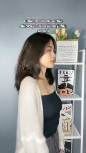 ONEFASHIONMALL Knit Tanktop Sport Bra With Cup Tank Top Murah Bralette Wanita BH Pakaian Dalam BR052