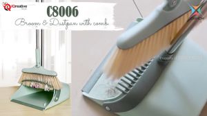Oxihom C8006 Sapu Pengki Set Pengki Sisir Sapu Lipat Alat Pembersih Lantai