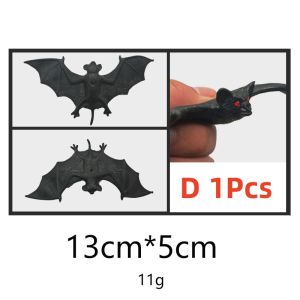 Meade | Simulation Bat TPR Soft Rubber Halloween Prank Animal Model Scary Pendant Rubber Bat Venue Decoration Props April Fools Toys