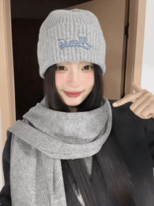 Loose Knitted Winter Hat for Women Big Head Size Warm Furry Ear Protection Face Slimming Casual Style round Top Travel Suitable