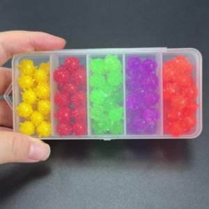 100 Hạt Cầu Dây Câu Cá Nhiều Màu Hình Gai Mềm Mại Bằng Silicon Giả Hình Nhím Biển Dùng Cho Cá Chép Phụ Kiện Câu Cá Thô
