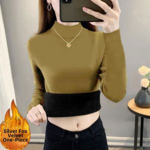 Lieoyuarn | Thick Fleece Warm Slim Fit Turtleneck Solid Color Base Layer