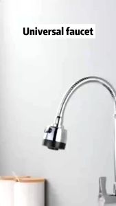 SUS304 Kitchen Faucet Swivel Flexible 360° Rotation Sprayer Black Single Cold Kitchen Sink Faucet