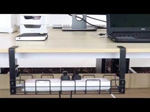 Under Table Storage Cabinet Rack Tray Desk Socket Holder Cable Socket for Home Office Cable Management Wire Organizer